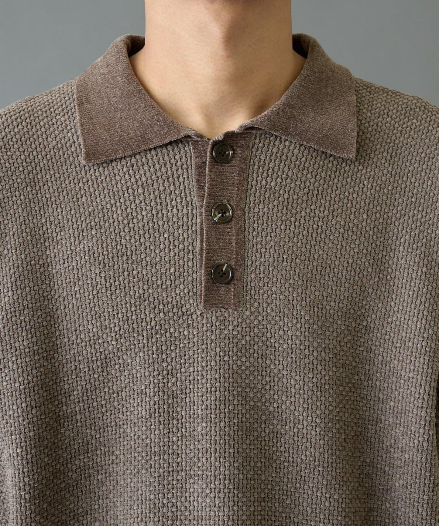 燈芯絨針織POLO衫