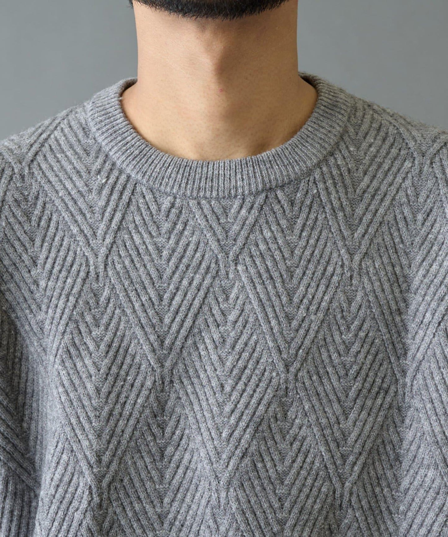 瓷磚圖案針織套頭衫