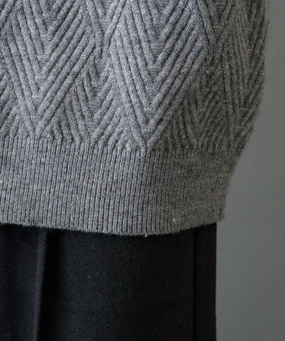 瓷磚圖案針織套頭衫