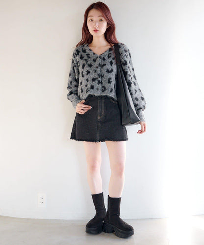 動物圖案針織開衫