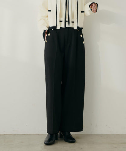 【natural couture】側邊扣長褲