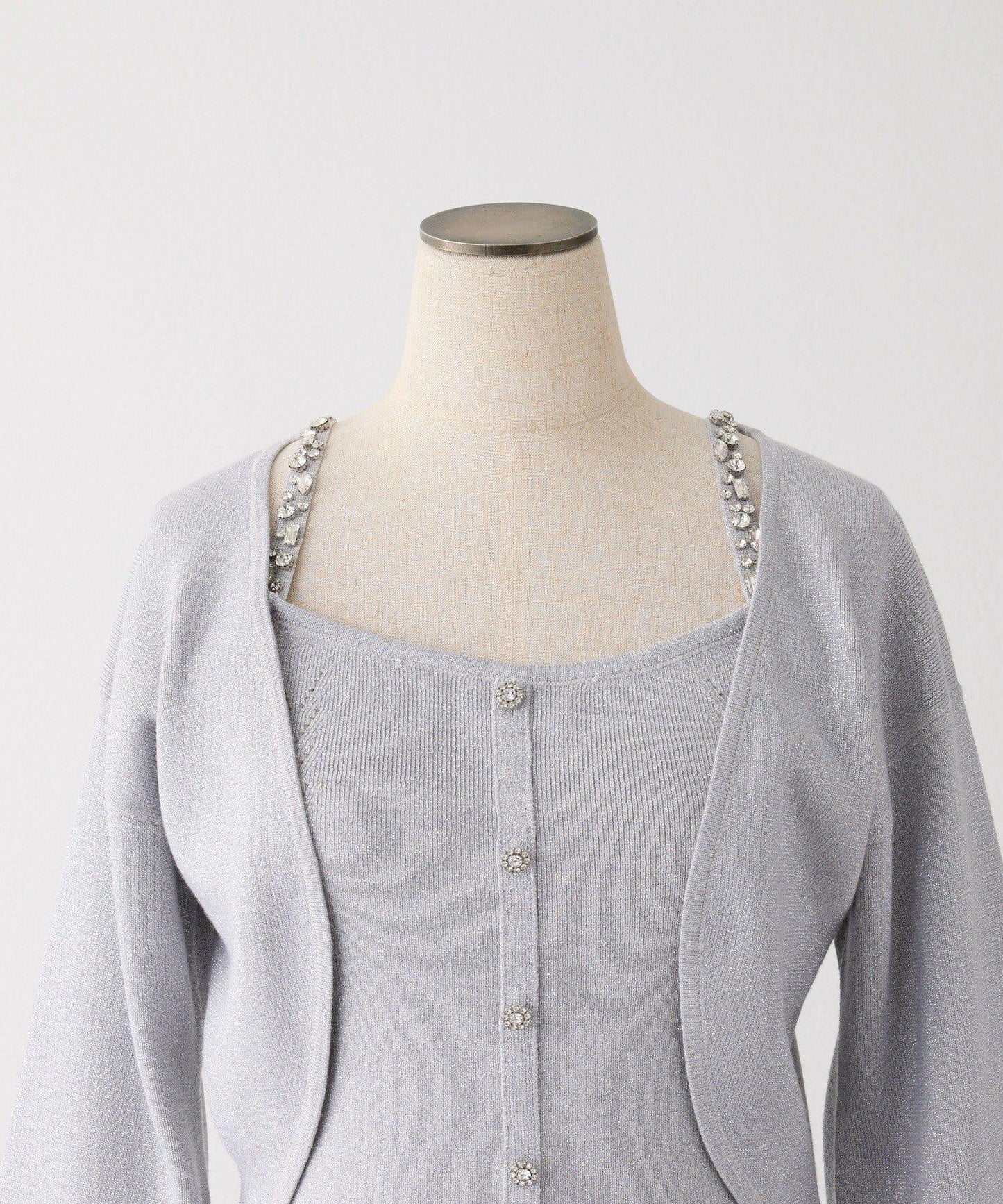 【Twinkle Collection】袖部毛絨短外套+亮片吊帶上衣套裝