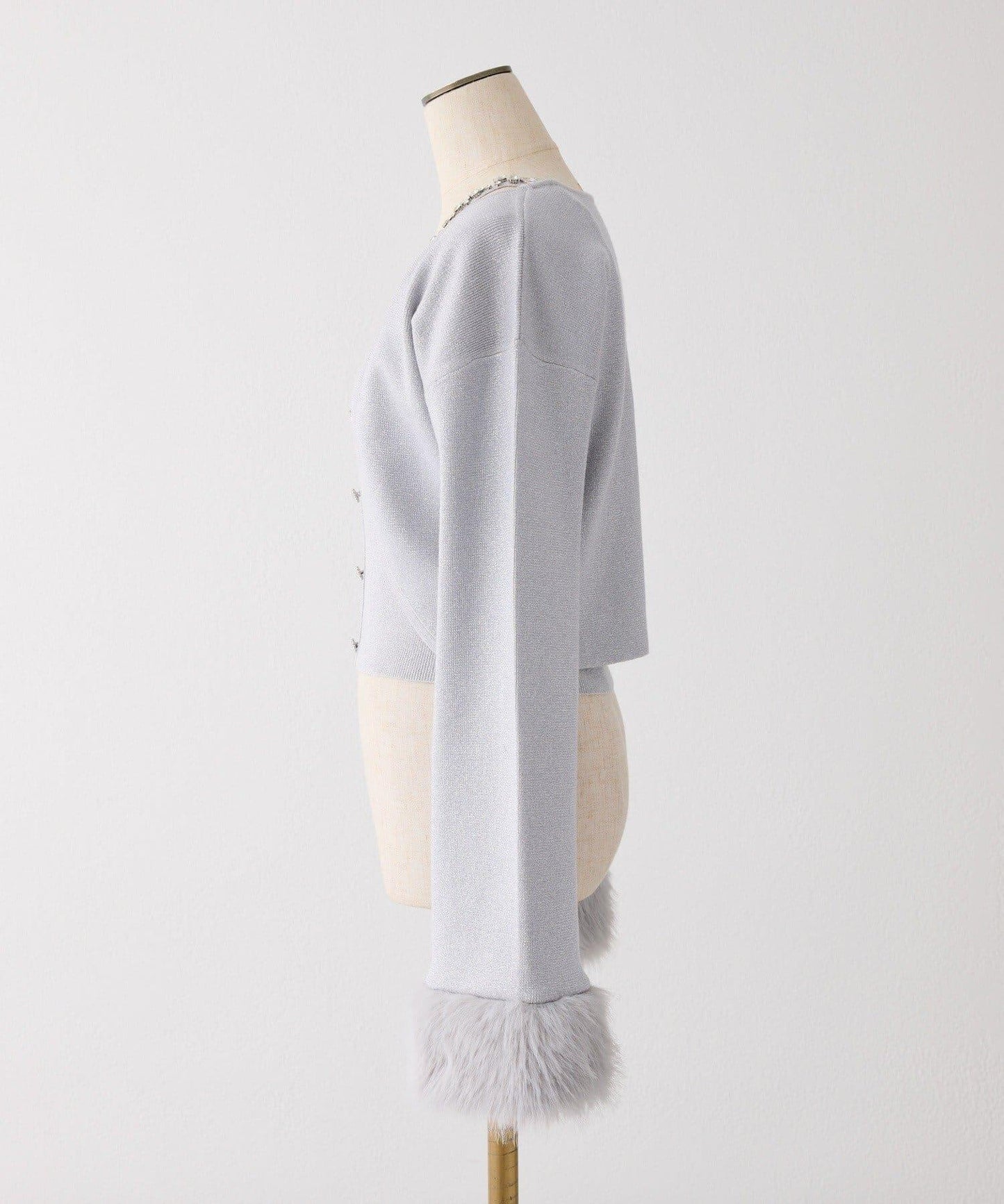 【Twinkle Collection】袖部毛絨短外套+亮片吊帶上衣套裝