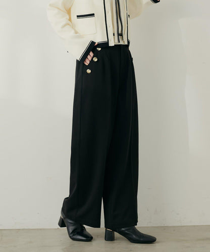 【natural couture】側邊扣長褲