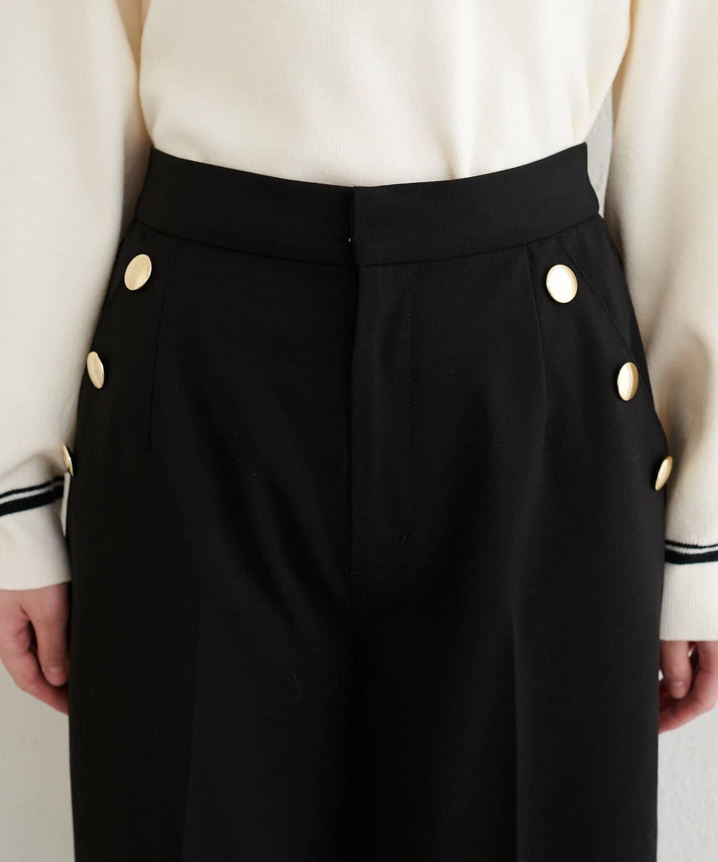 【natural couture】側邊扣長褲