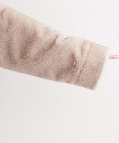 仿皮草短款外套