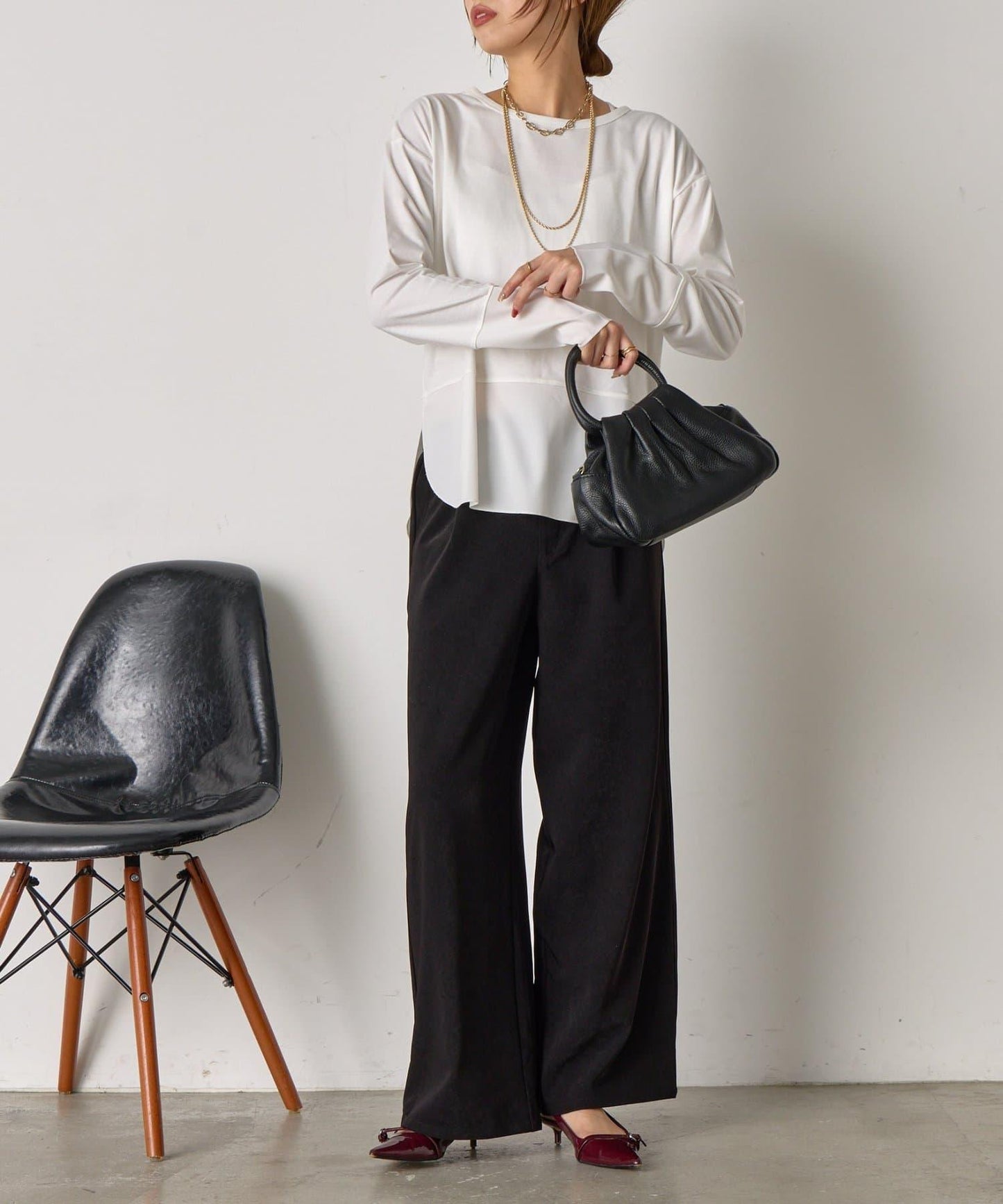 易打理寬鬆長褲