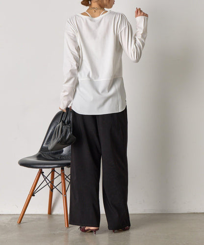 易打理寬鬆長褲