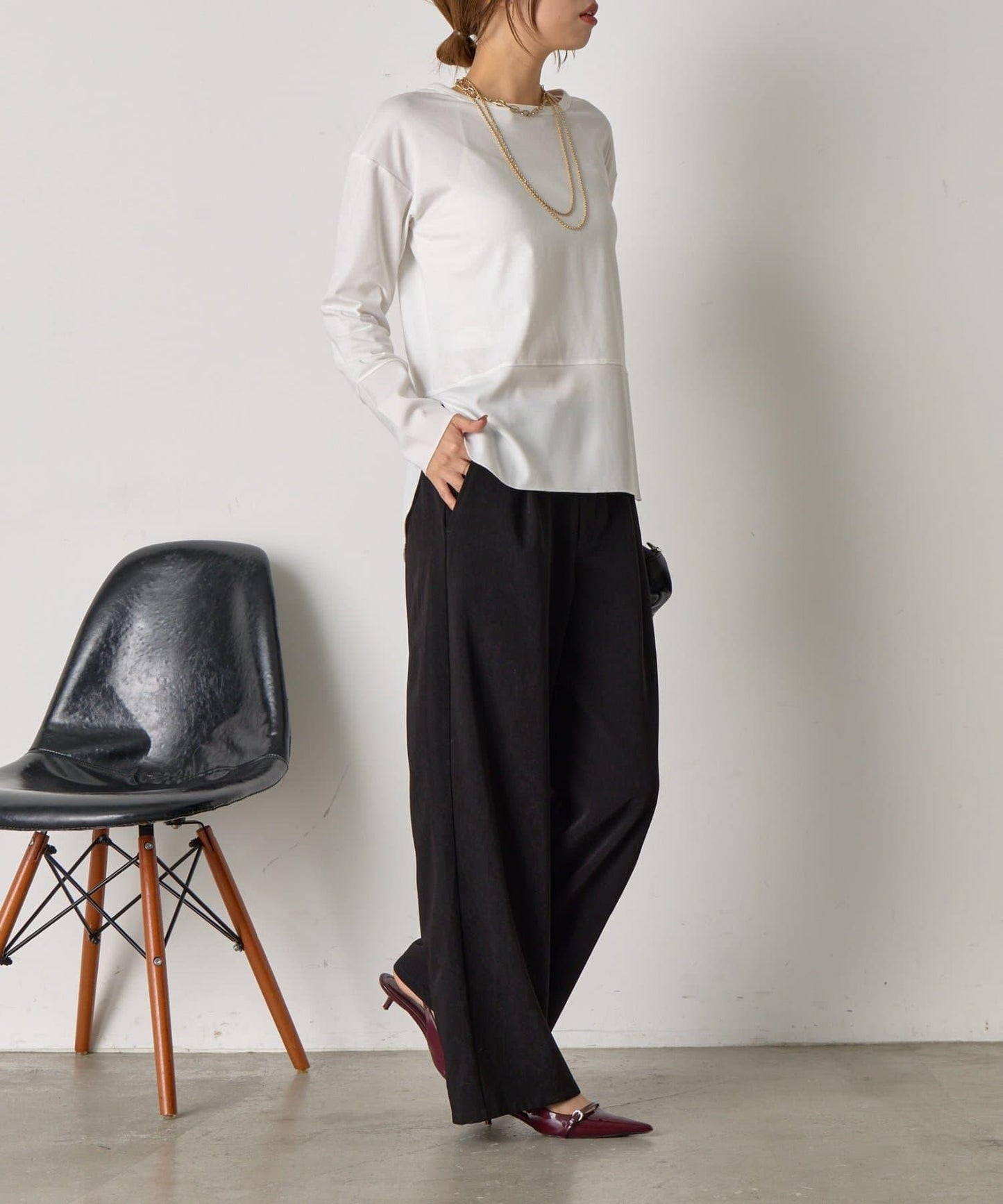 易打理寬鬆長褲