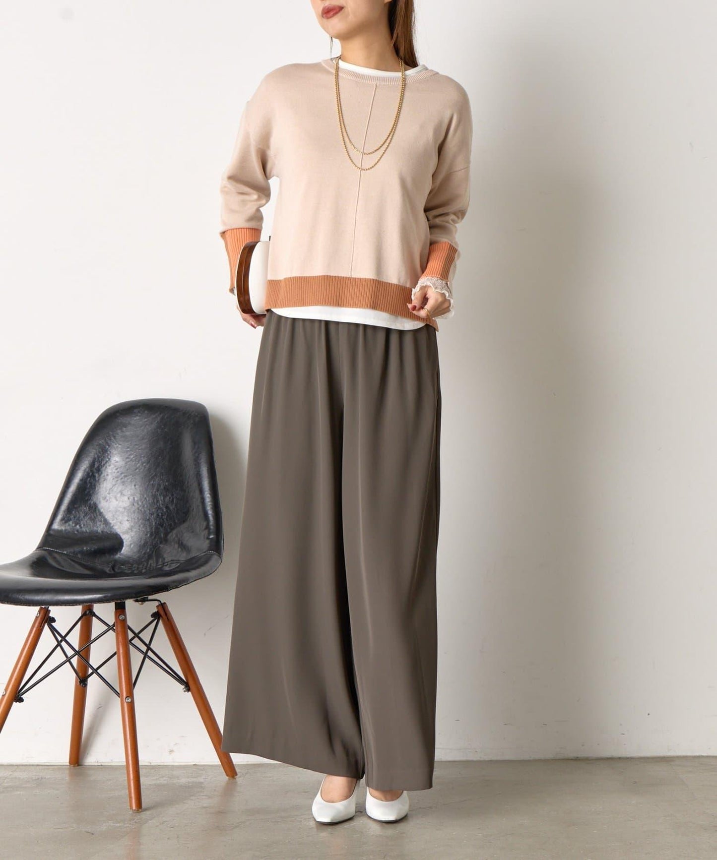 垂感寬鬆闊腿褲