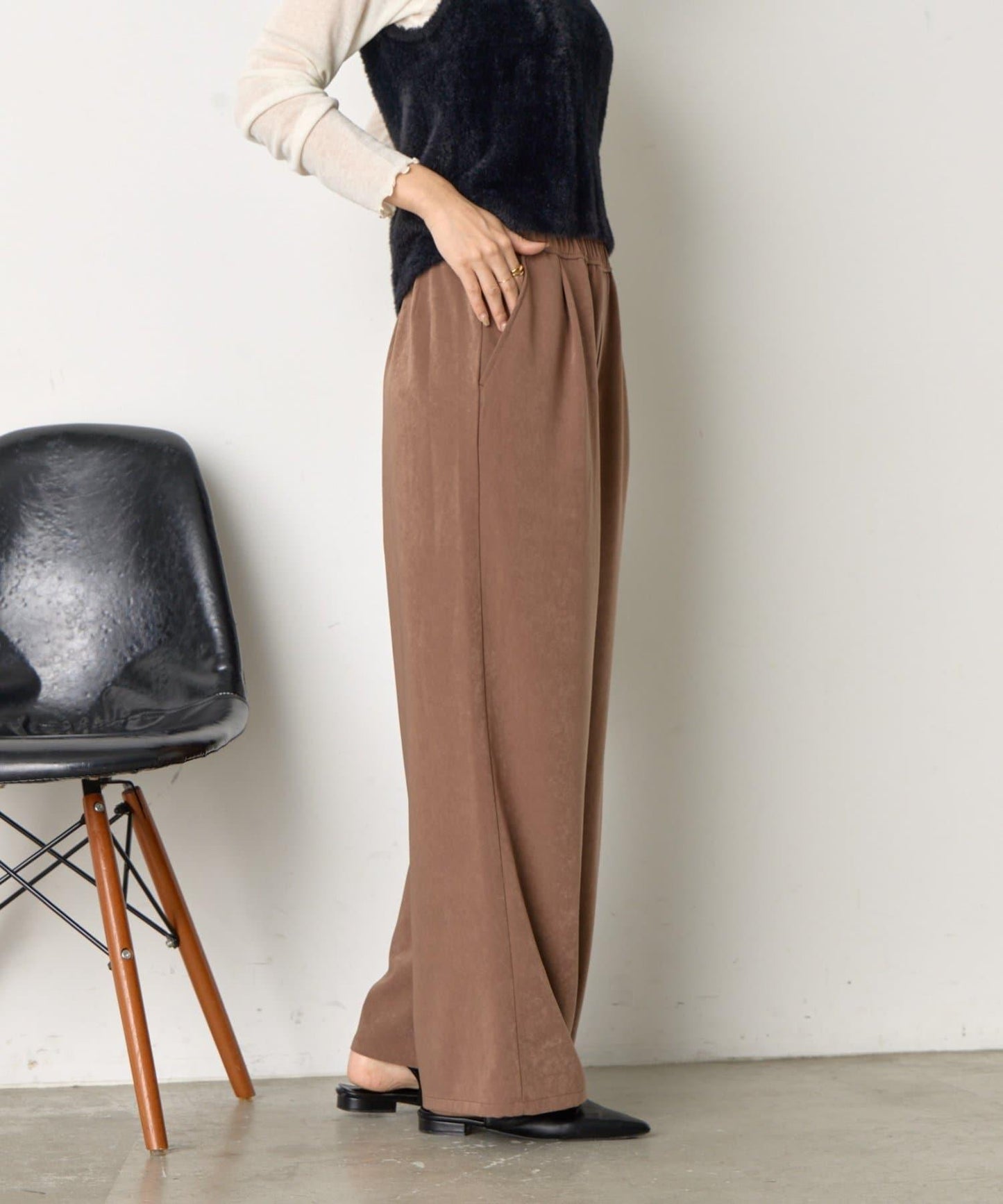 易打理寬鬆長褲