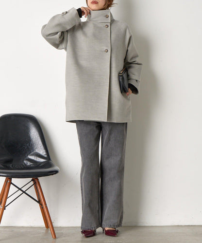 羊毛感立領夾克