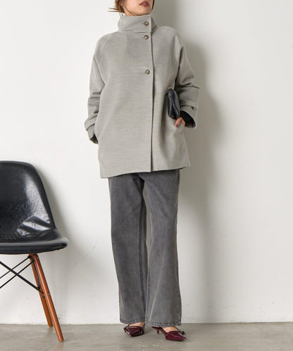 羊毛感立領夾克