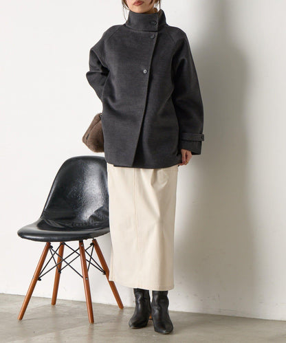 羊毛感立領夾克