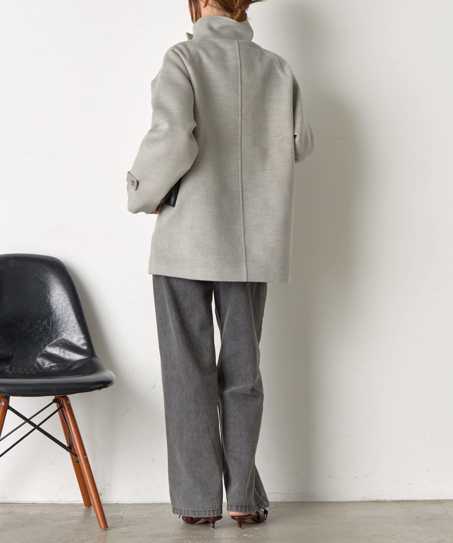 羊毛感立領夾克