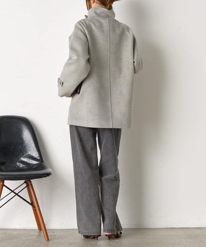 羊毛感立領夾克