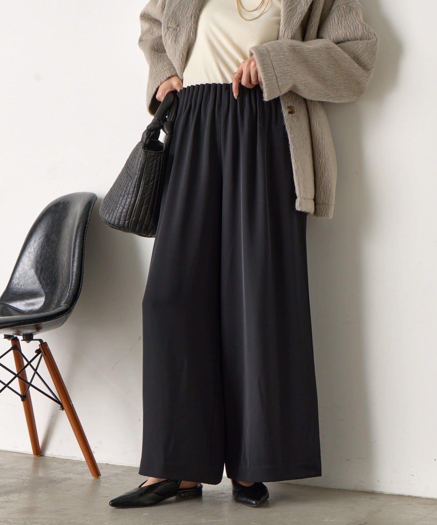 垂感寬鬆闊腿褲
