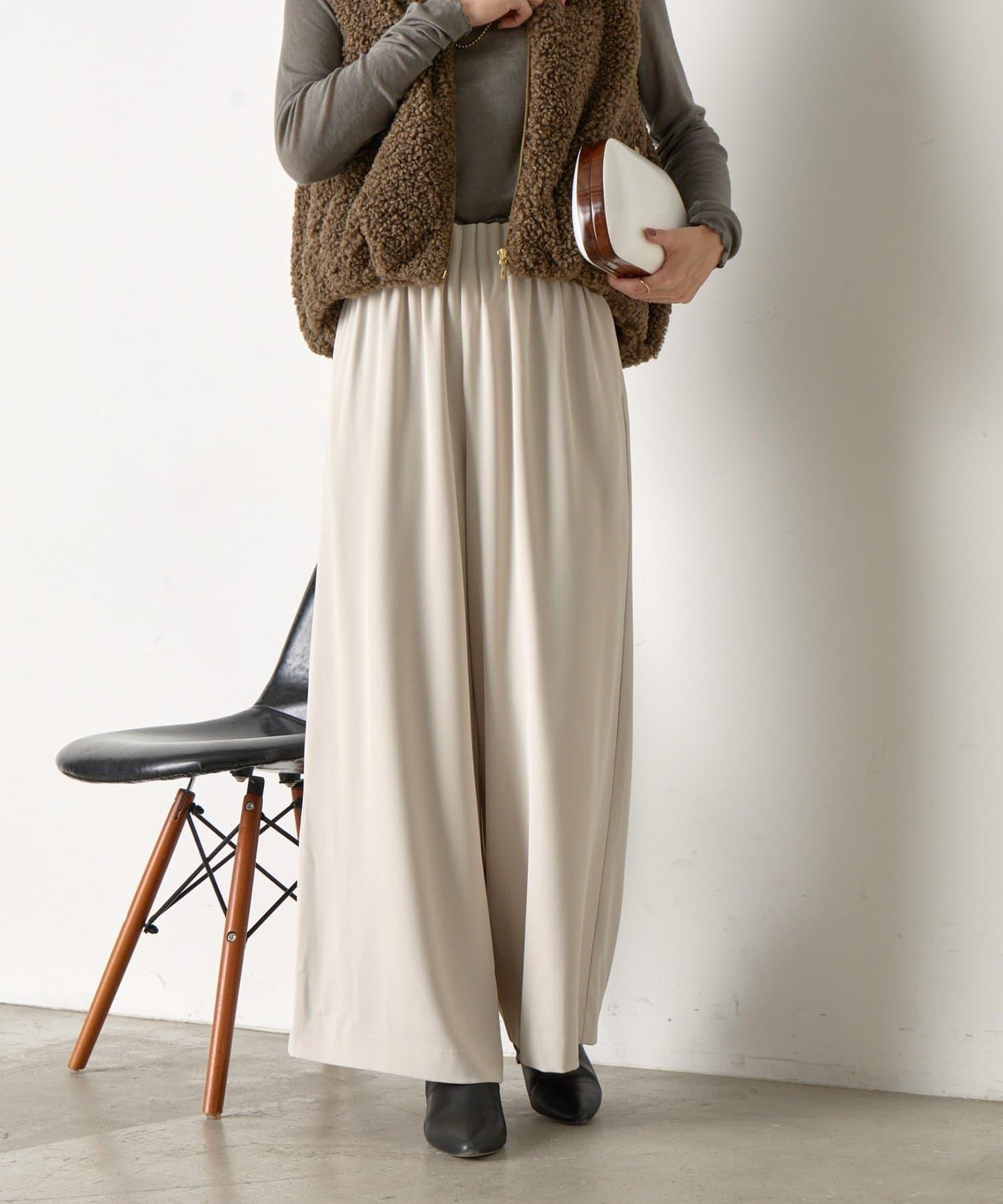 垂感寬鬆闊腿褲