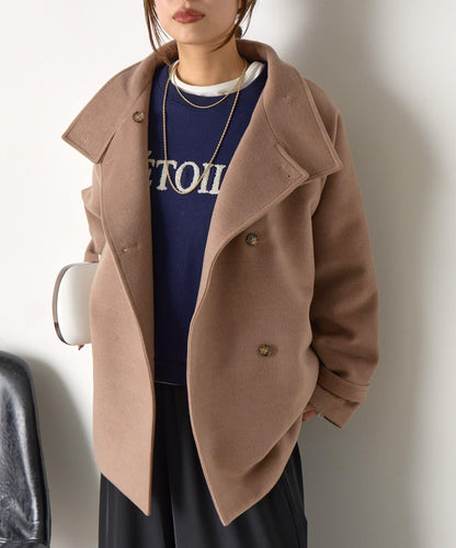 羊毛感立領夾克