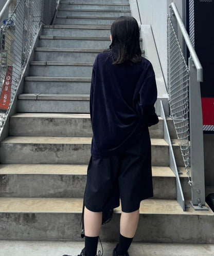 【Kastane】天鵝絨翻領襯衫*