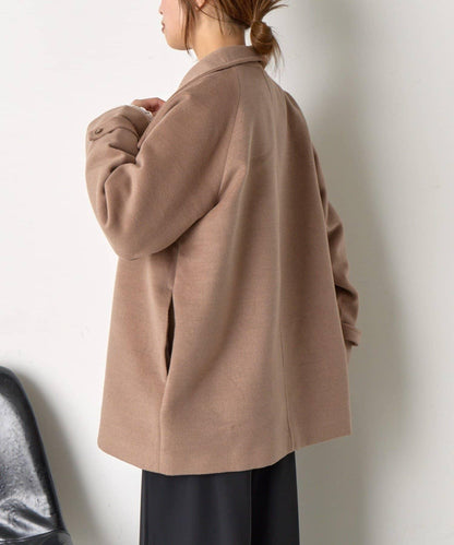 羊毛感立領夾克