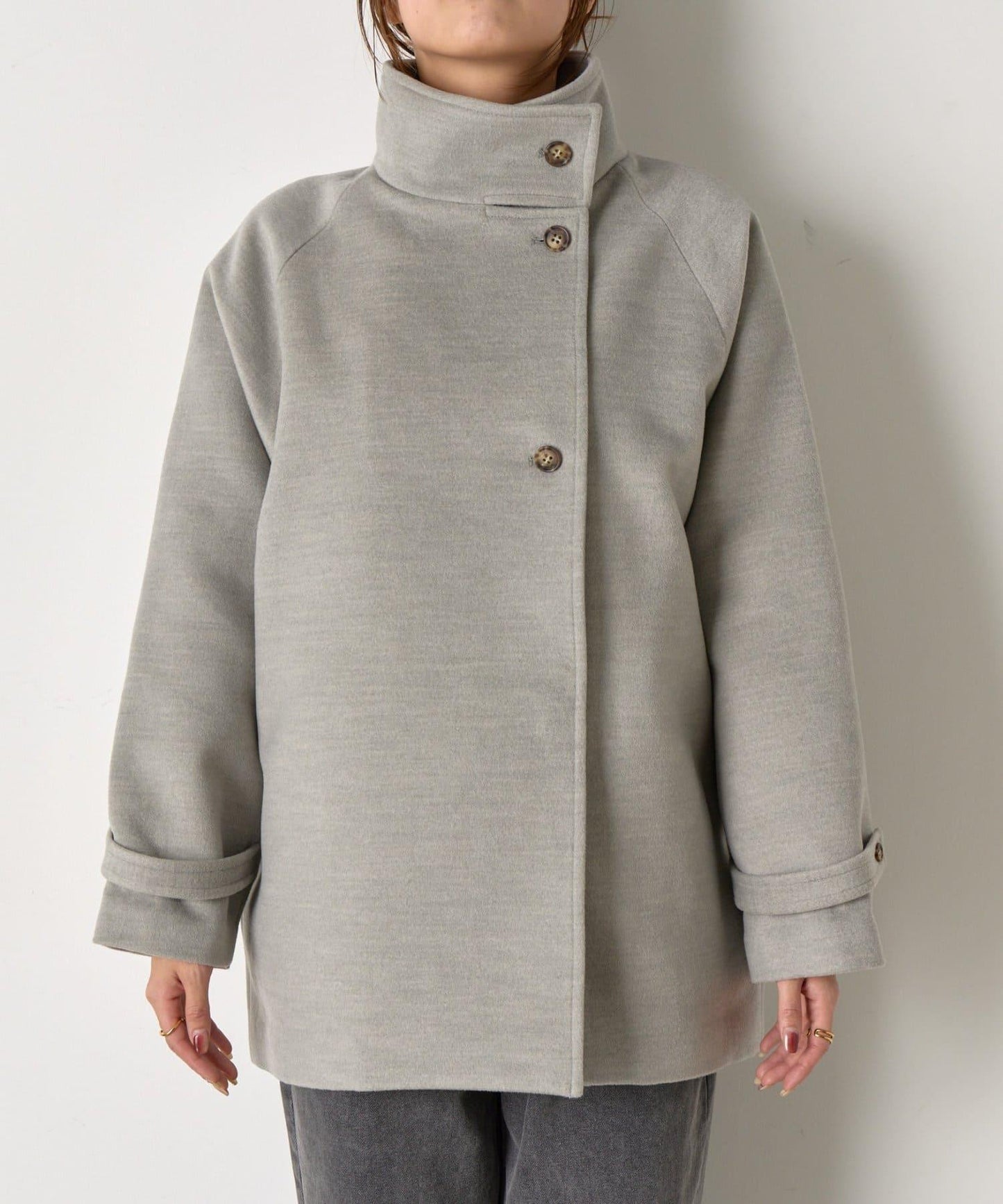 羊毛感立領夾克