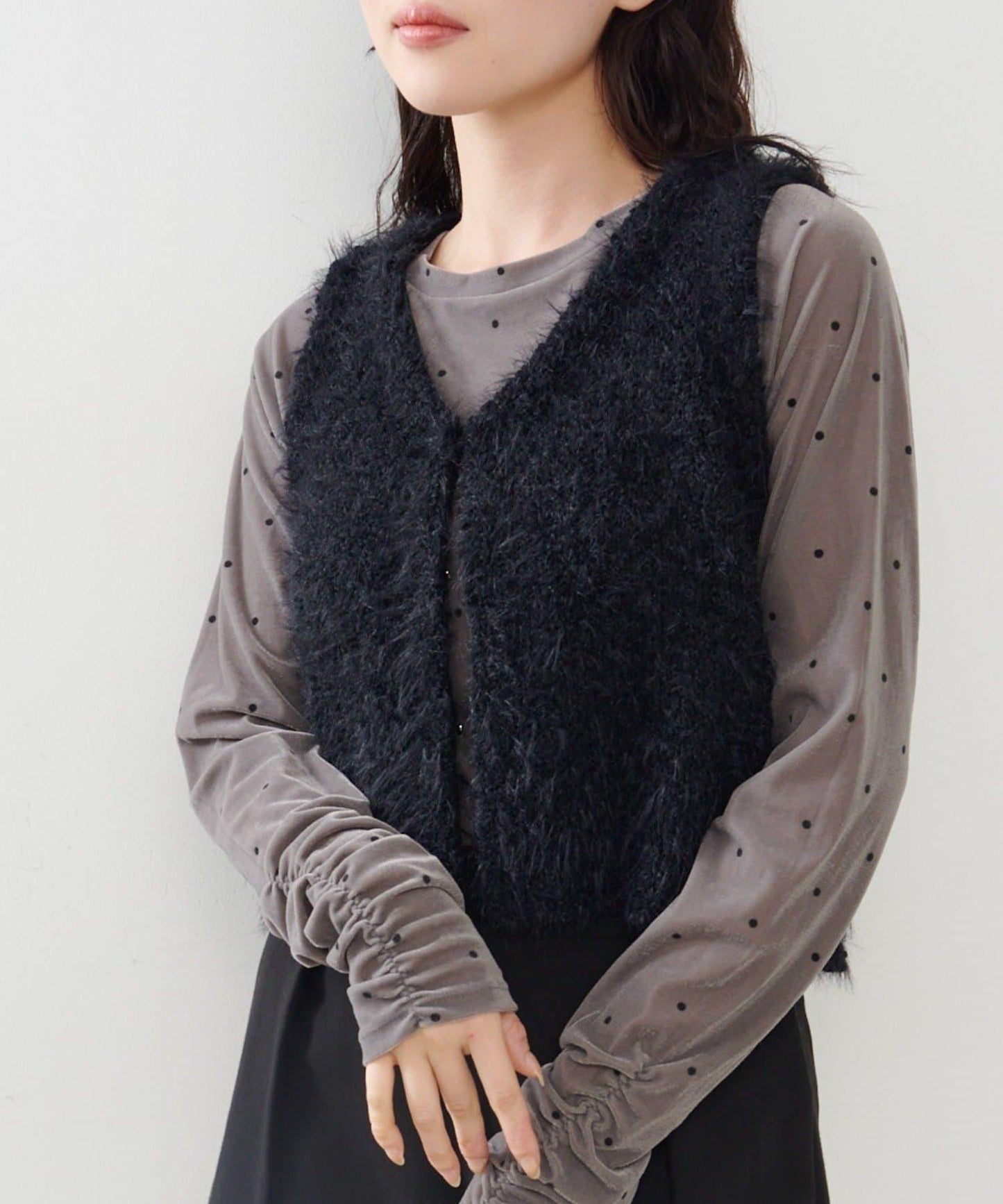 【前後兩穿】粗花呢馬甲