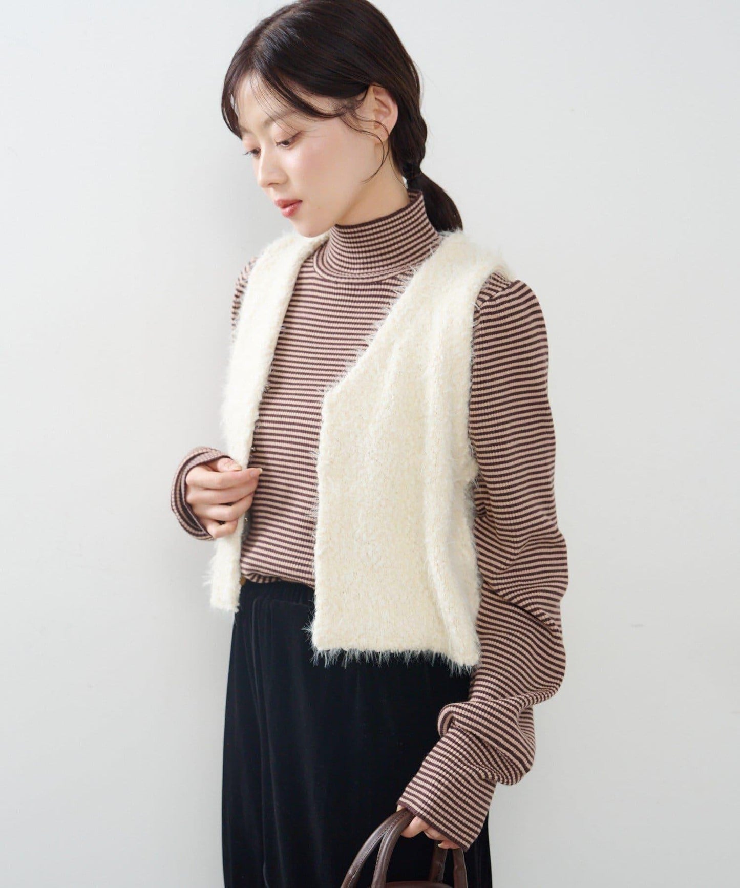 【前後兩穿】粗花呢馬甲