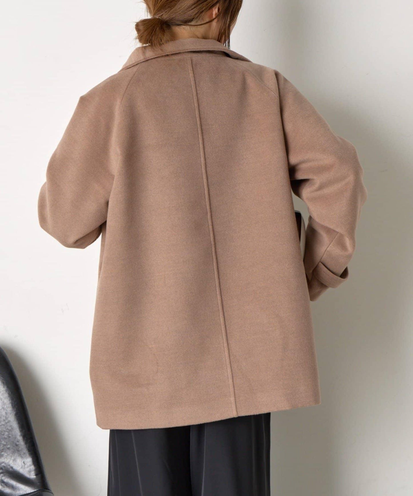 羊毛感立領夾克