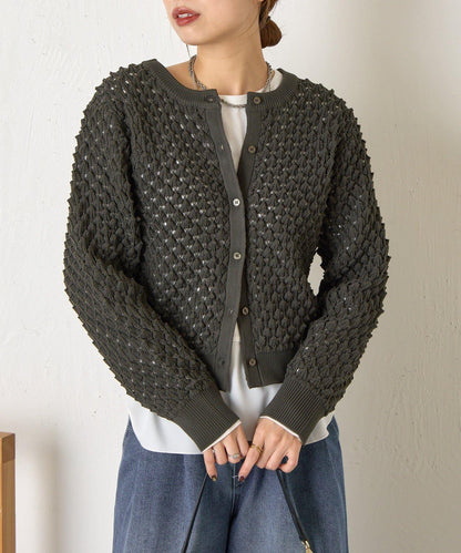 小鹿圖案針織開衫