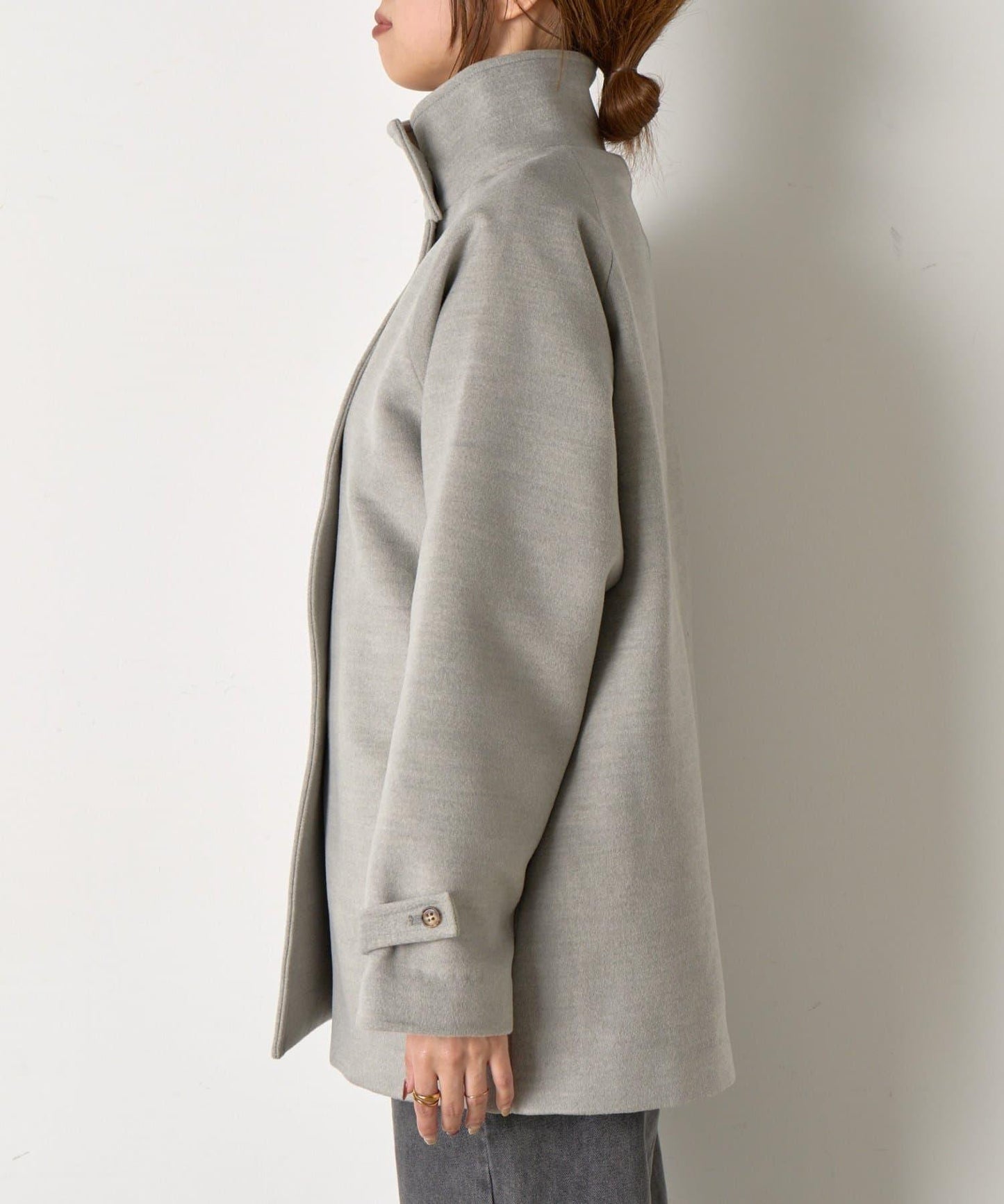 羊毛感立領夾克