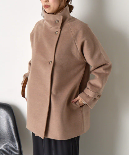 羊毛感立領夾克