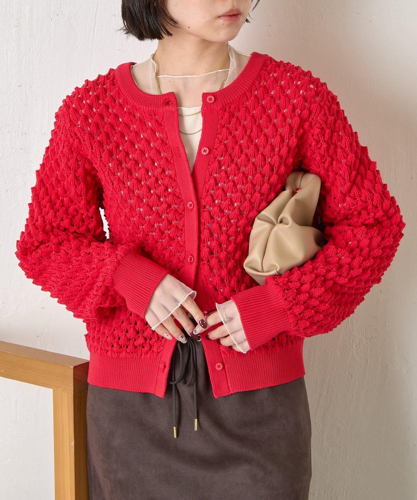 小鹿圖案針織開衫