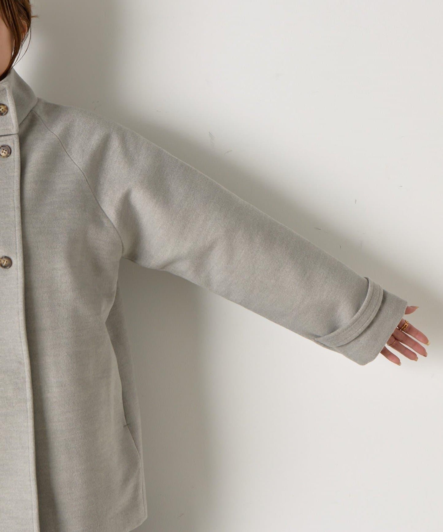 羊毛感立領夾克