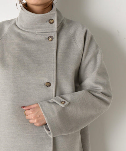 羊毛感立領夾克