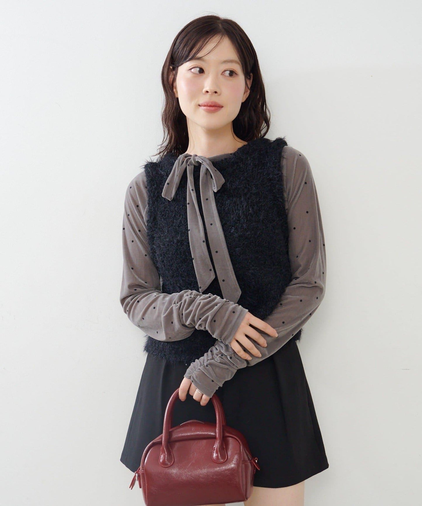 【前後兩穿】粗花呢馬甲