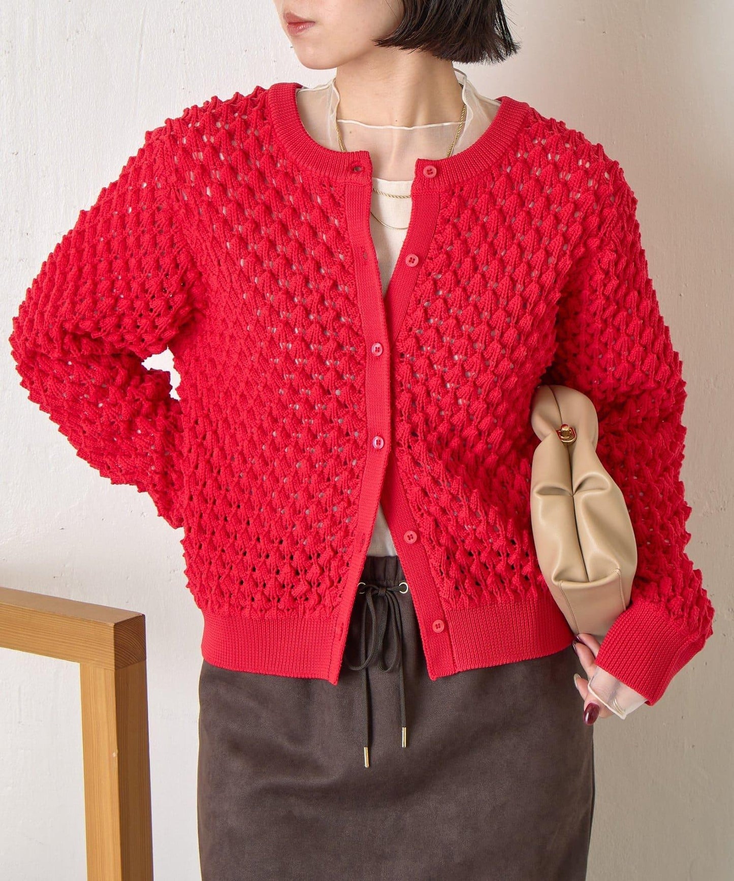 小鹿圖案針織開衫