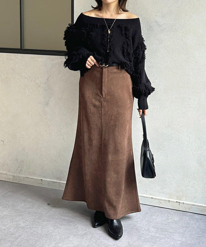 波浪流蘇短款針織衫