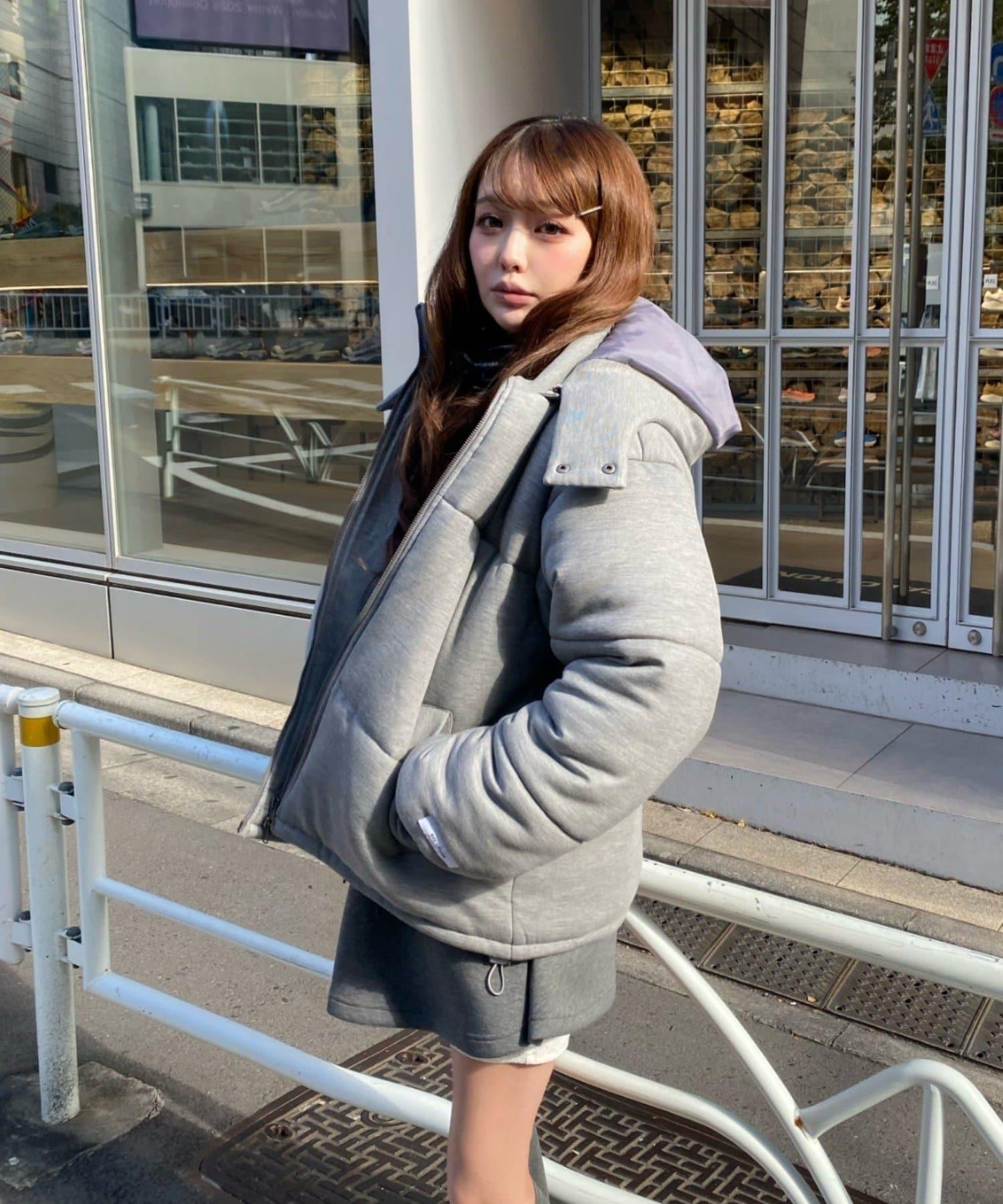 剪裁標誌羽絨服