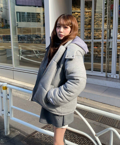 剪裁標誌羽絨服