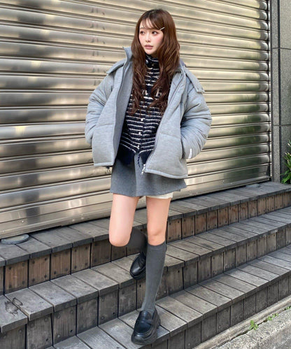 剪裁標誌羽絨服