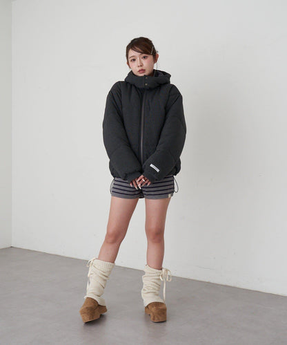 剪裁標誌羽絨服