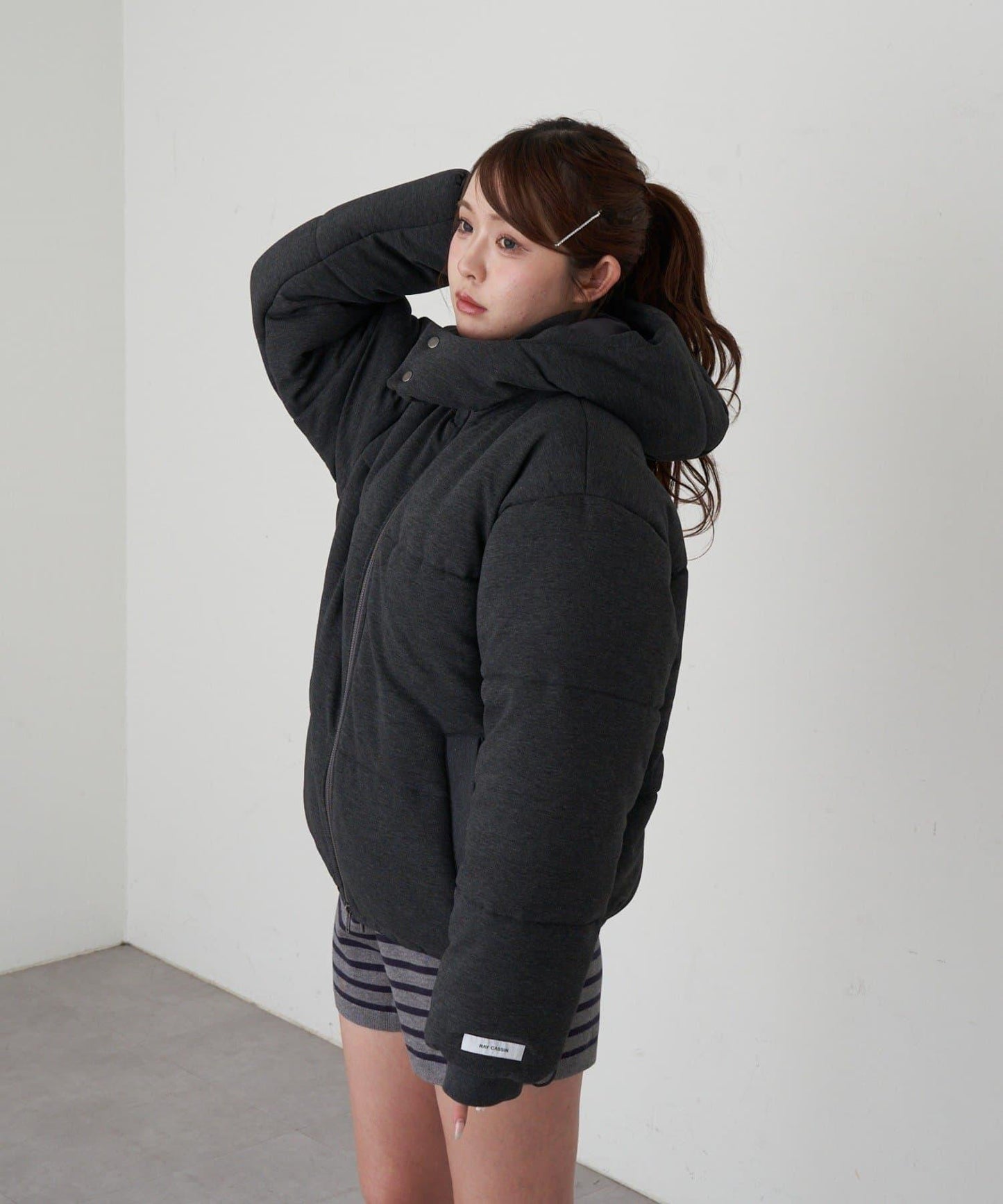 剪裁標誌羽絨服