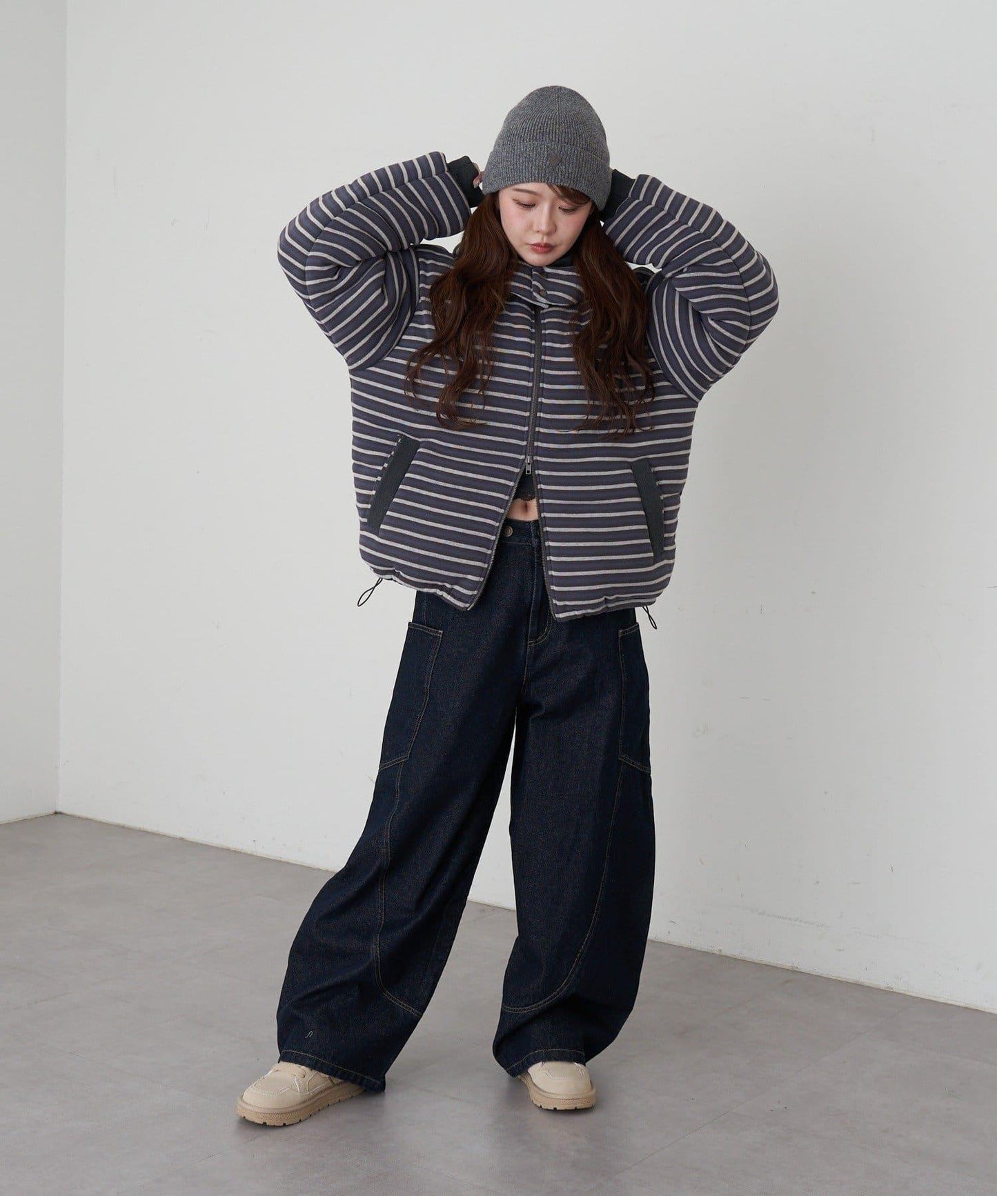 剪裁標誌羽絨服