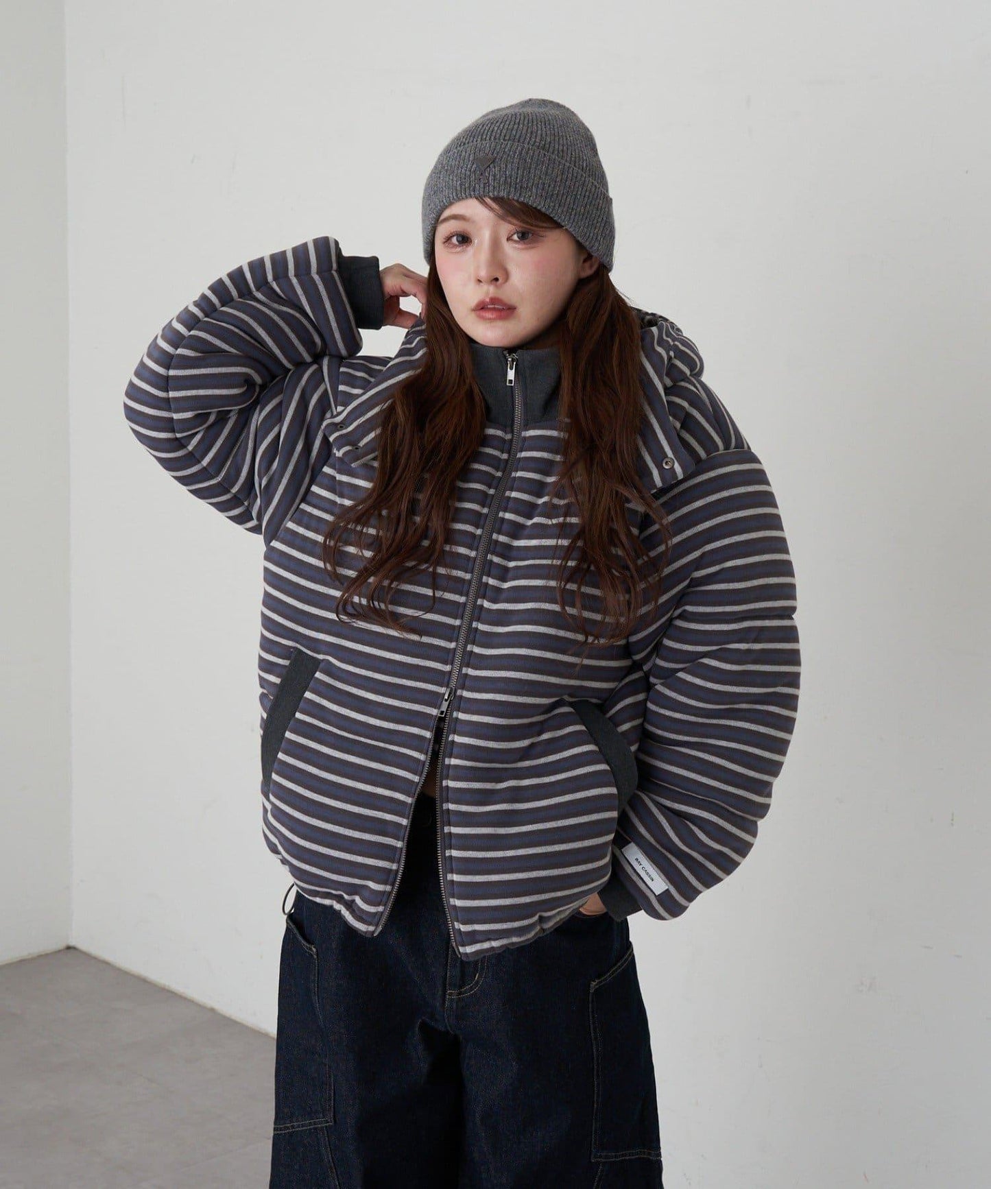 剪裁標誌羽絨服