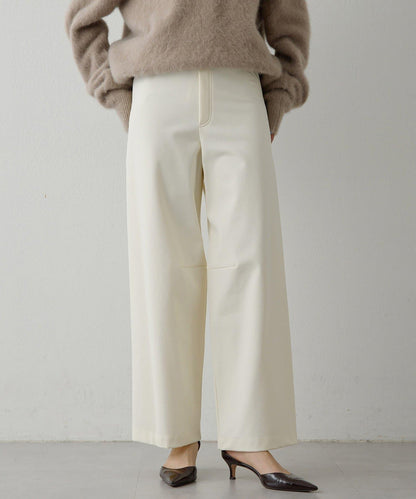 加絨桶型休閒褲