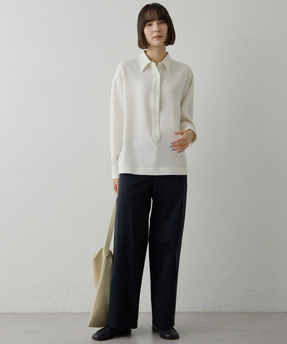 加絨桶型休閒褲