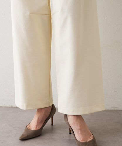 加絨桶型休閒褲