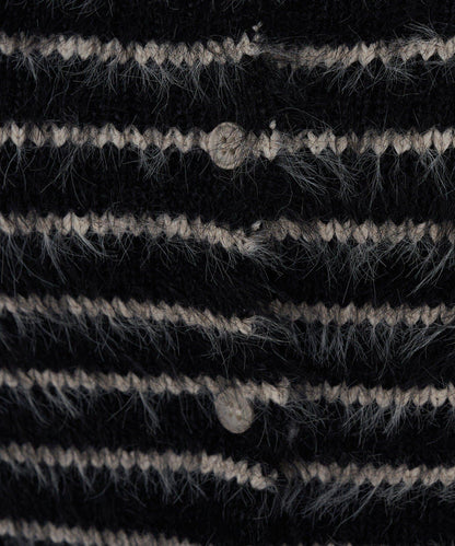 毛絨質感標誌紐扣開衫