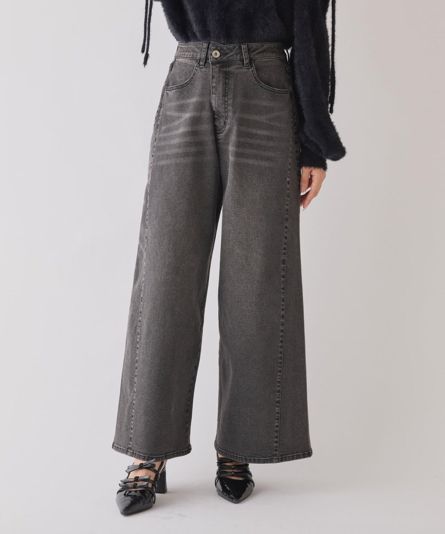 【one after another】可調節腰圍寬鬆牛仔褲